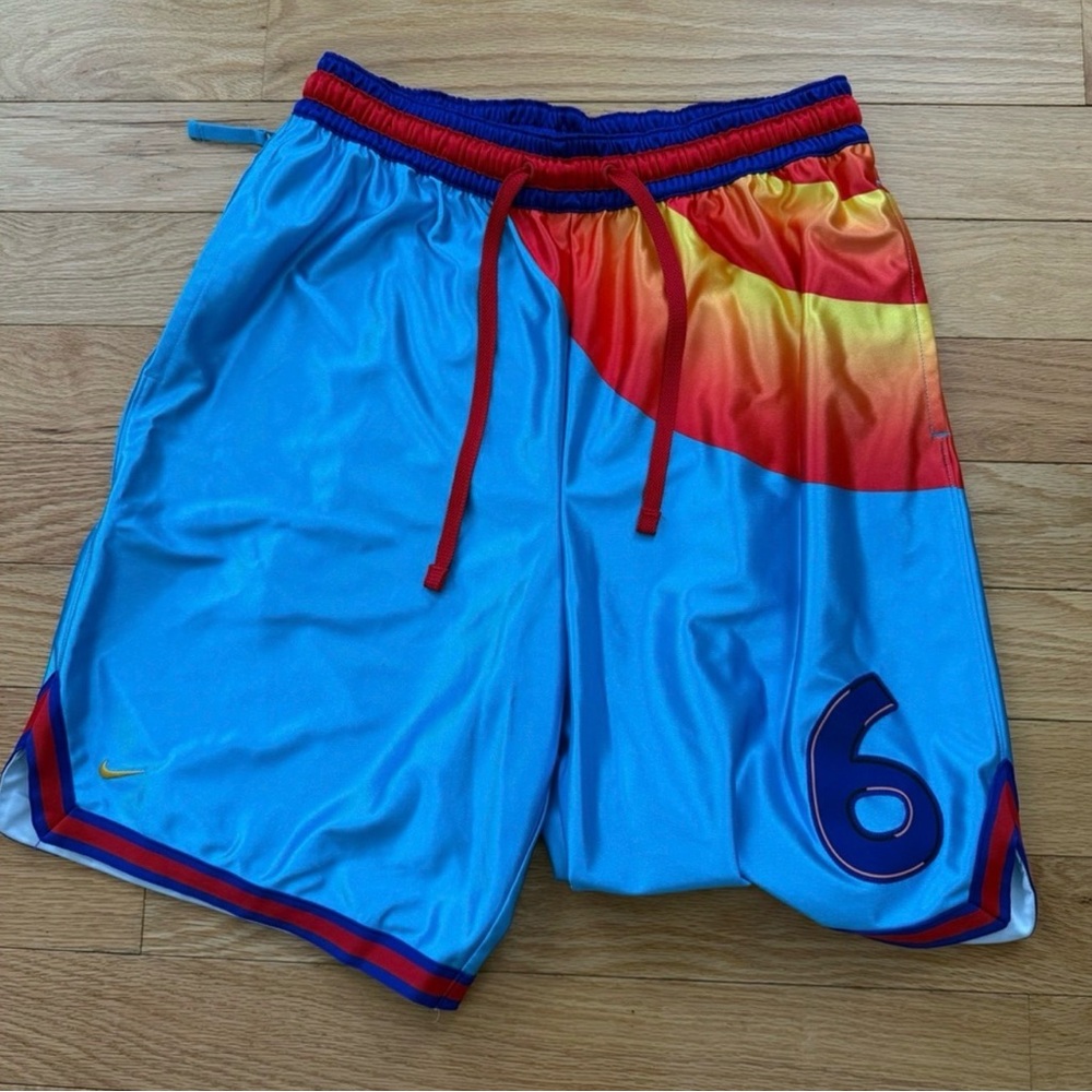 Nike Blue and Cream Dri-FIT Shorts